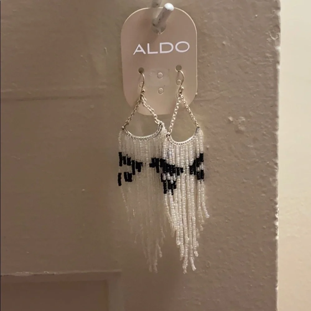 2 for $15 NWT Aldo white& black dangling earrings